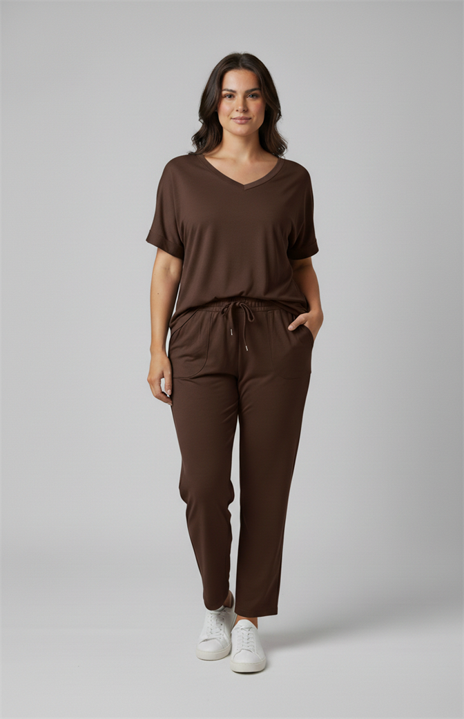 Conjunto Feminino Confort Chic Marrom