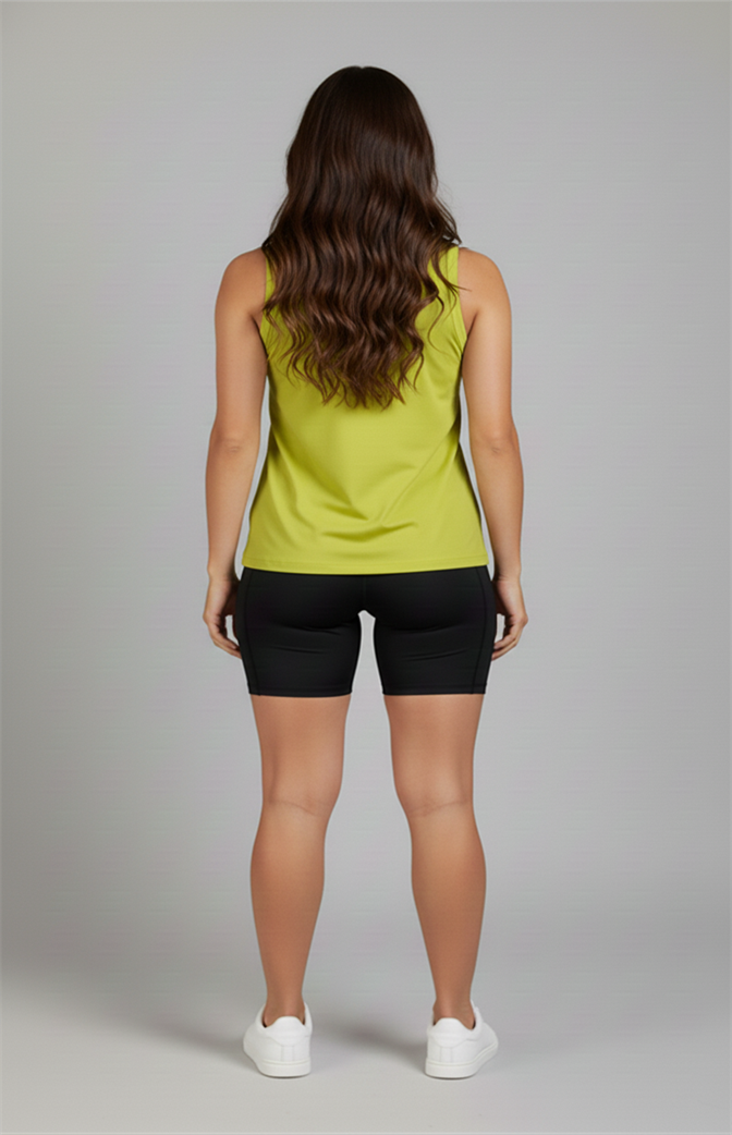 Camiseta Regata Feminina Zhavi Basic Flow – Verde Limao