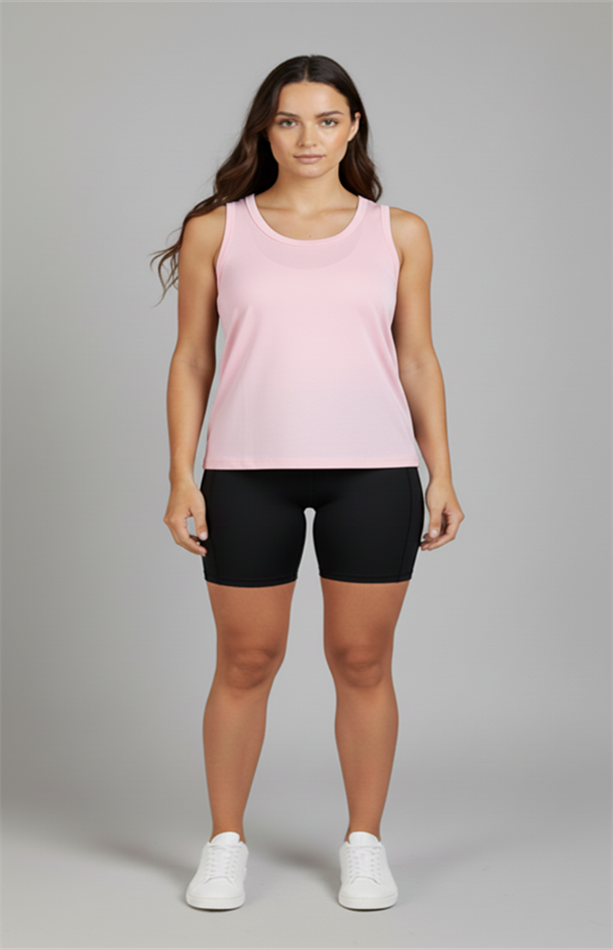 Camiseta Regata Feminina Zhavi Basic Flow – Rosa Claro