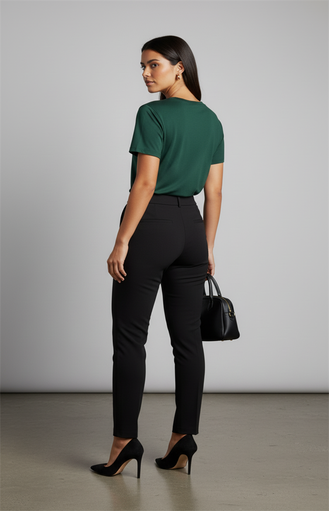 Camiseta Feminina Básica Premium Verde Escuro | Leveza, Conforto e Elegância Casual