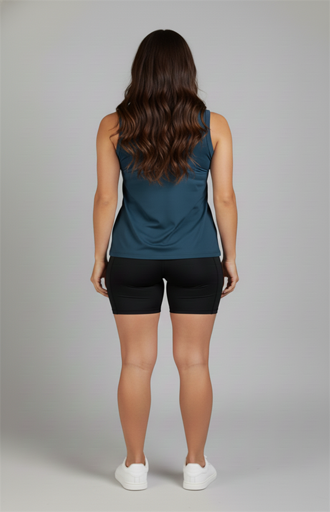 Camiseta Regata Feminina Zhavi Basic Flow – Azul Petróleo