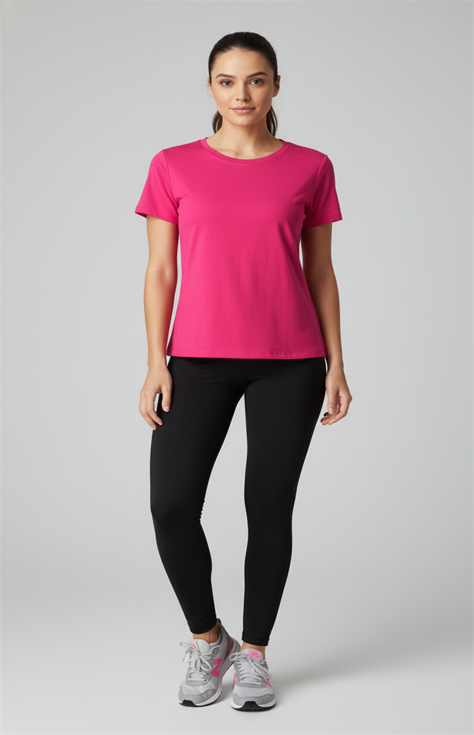 Camiseta Feminina Básica Premium Pink | Estilo Vibrante, Conforto e Versatilidade