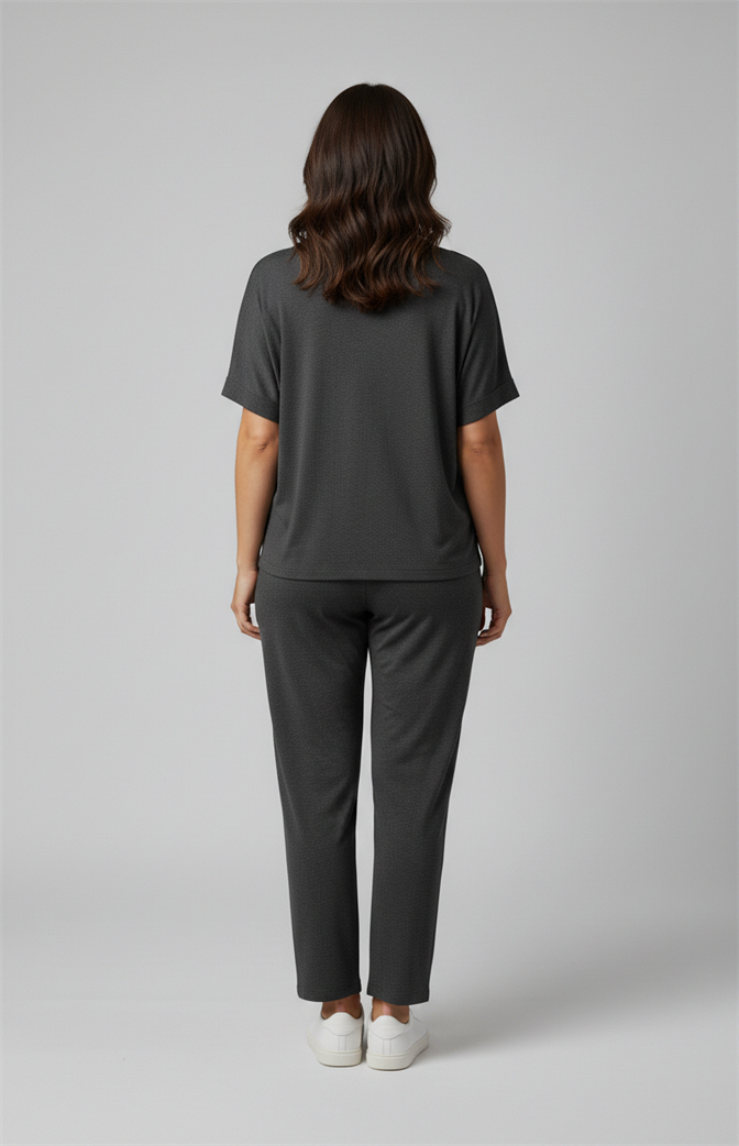 Conjunto Feminino Comfort Chic Cinza Mescla