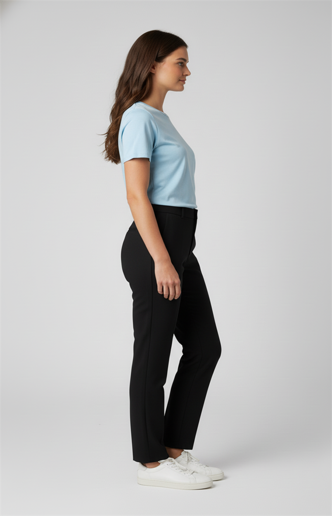 Camiseta Feminina Básica Premium Azul Claro | Leveza, Conforto e Elegância Atemporal