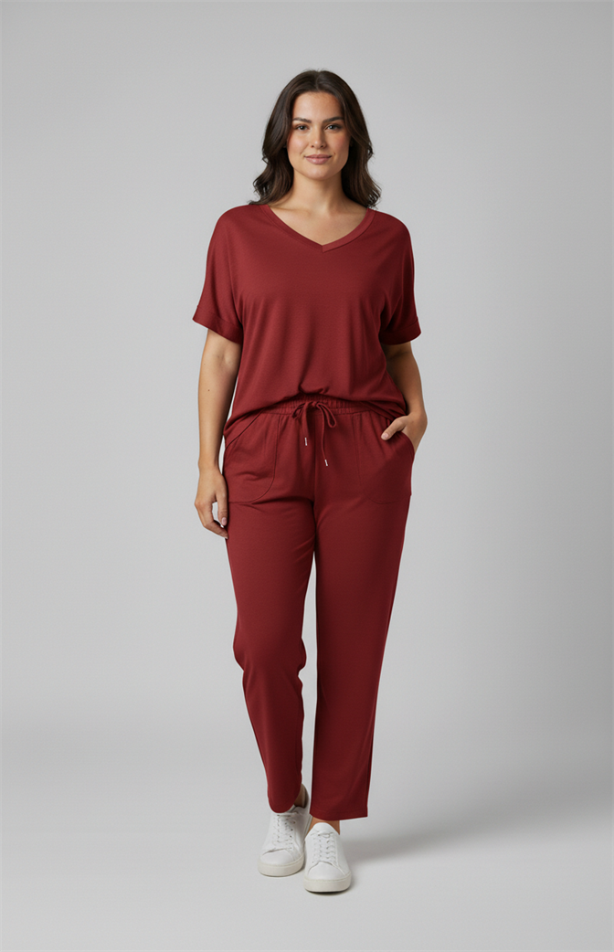 Conjunto Feminino Comfort Chic Bordeaux