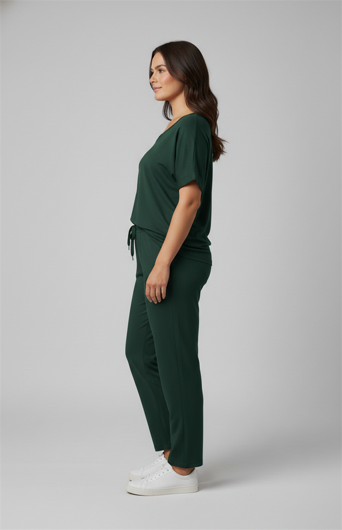 Conjunto Feminino Comfort Chic Verde Escuro