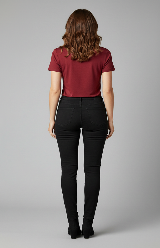 Camiseta Feminina Básica Premium Vinho | Caimento Perfeito e Toque Suave