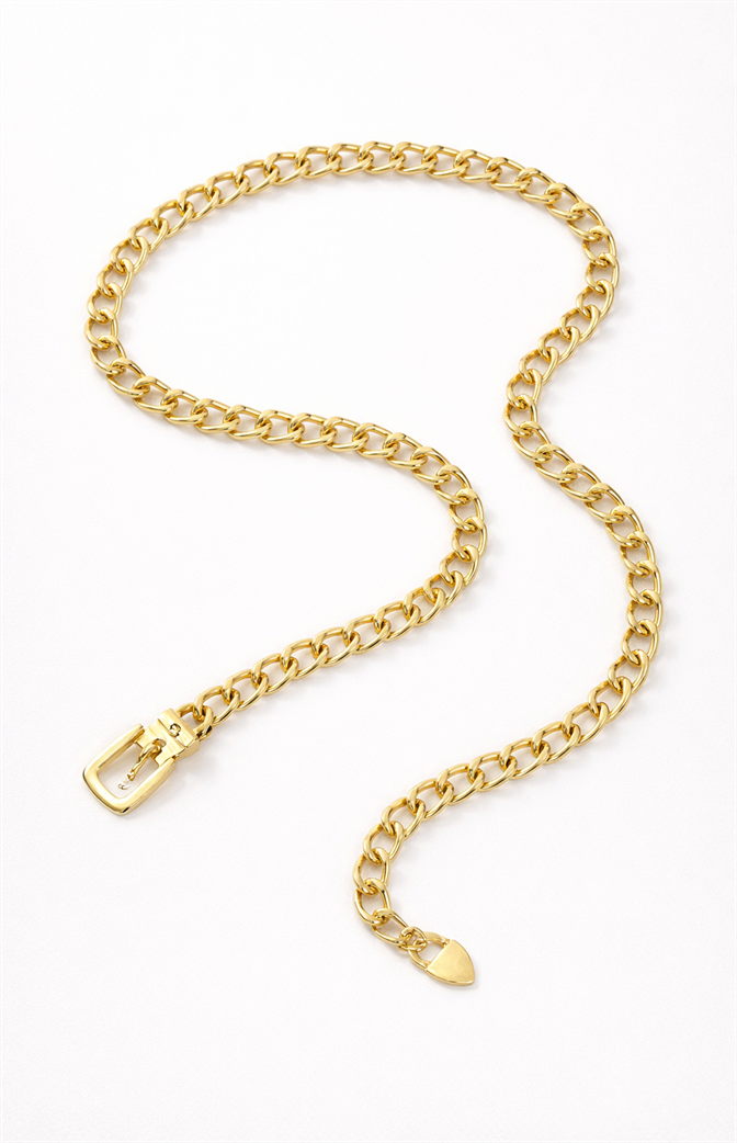 Cinto Feminino de Corrente Dourada