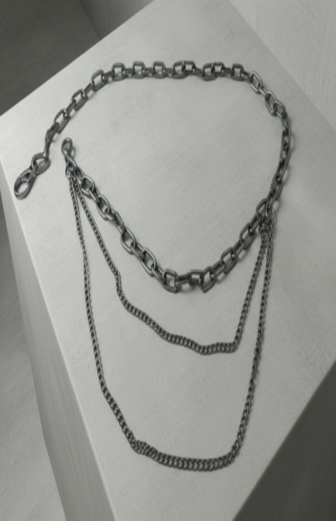 Cinto de Corrente Dupla Grafite