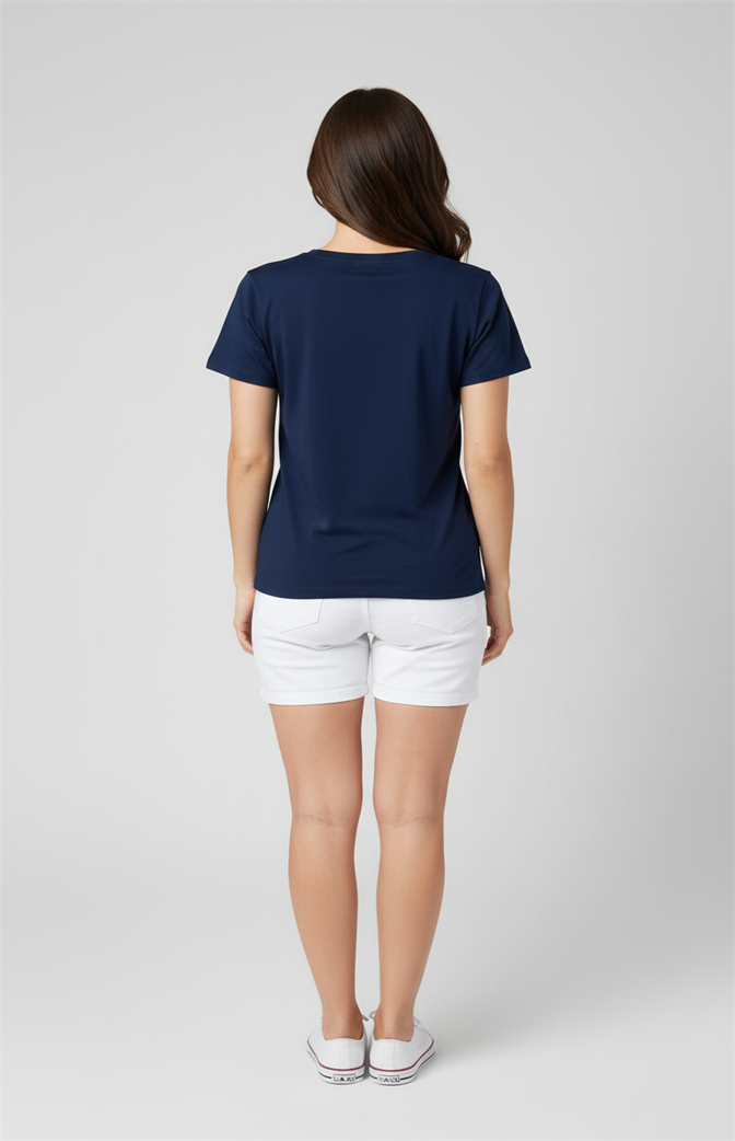 Camiseta Feminina Zhavi Navy Basic Premium