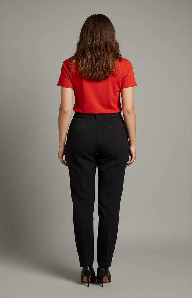 Camiseta Feminina Básica Premium Vermelha | Elegância Minimalista e Conforto Absoluto