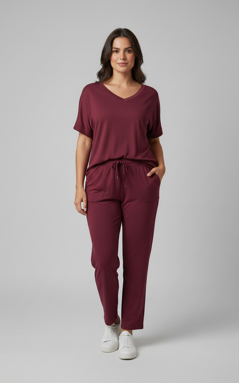 Conjunto Feminino Comfort Chic Vinho