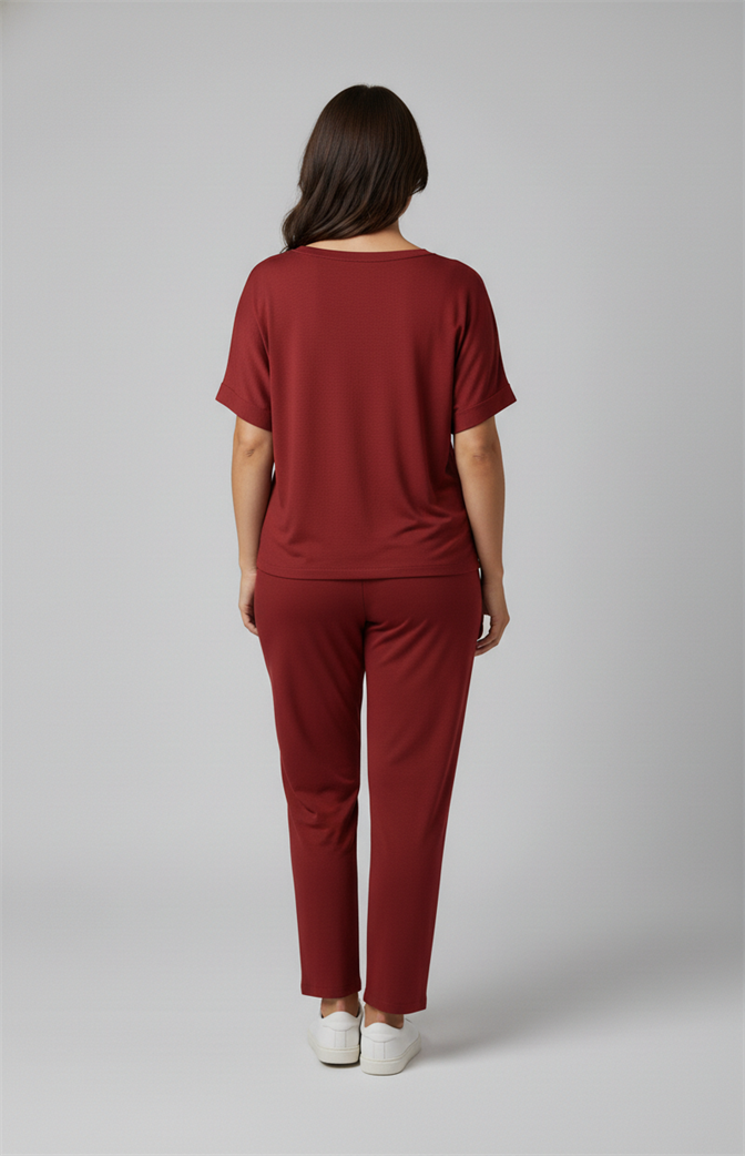 Conjunto Feminino Comfort Chic Bordeaux