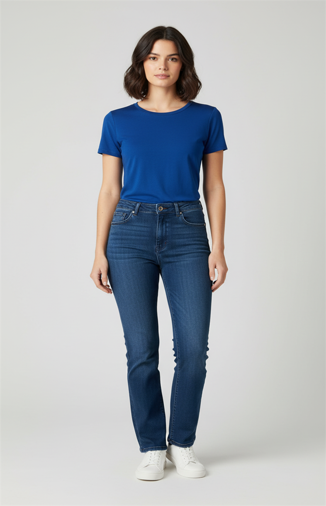 Camiseta Feminina Básica Premium Azul Royal | Clássica, Versátil e Atemporal